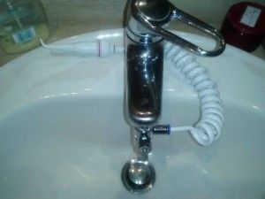 irrigador en el baño